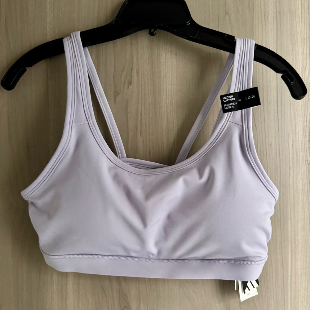 Adidas | All Me Essential Medium Support Bra | Lavender, Size L